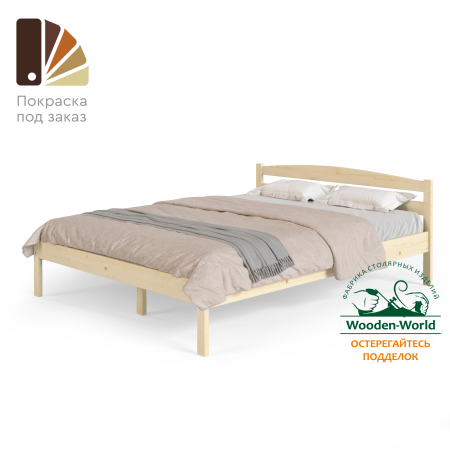 Кровать двуспальная 1600х2000 из массива дерева в Классическом стиле, КК-09