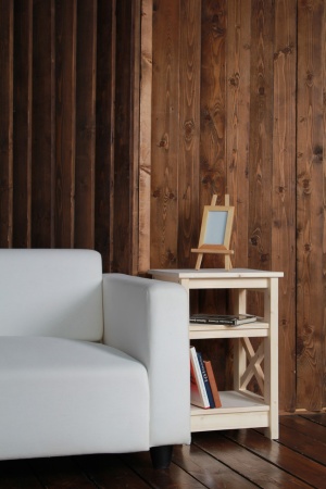 Тумба прикроватная в стиле Прованс , 3 полки, 61х40х40 см деревянная, ХСП-12