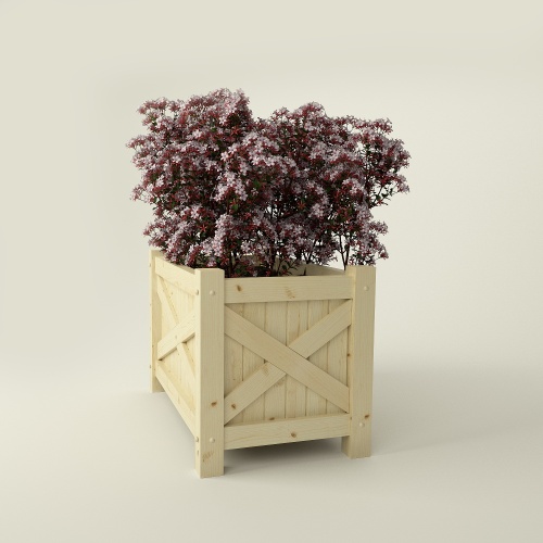 Кашпо 40х70х48 см в стиле Прованс (Ящик для цветов, Вазон из дерева) деревянный, ДК-14