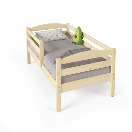 Кровать детская 800х1600 с бортиком из массива дерева в Классическом стиле, ККД-02