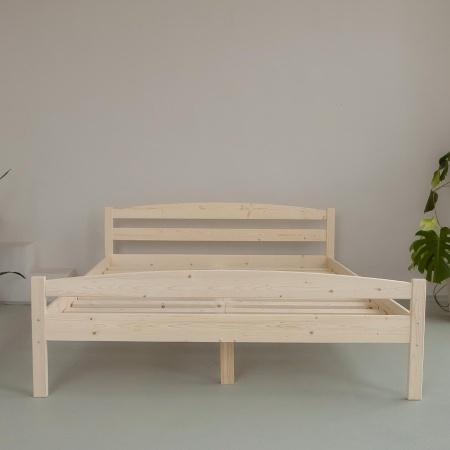 Кровать двуспальная 1600х2000 с изножьем из массива дерева в Классическом стиле, КК-10