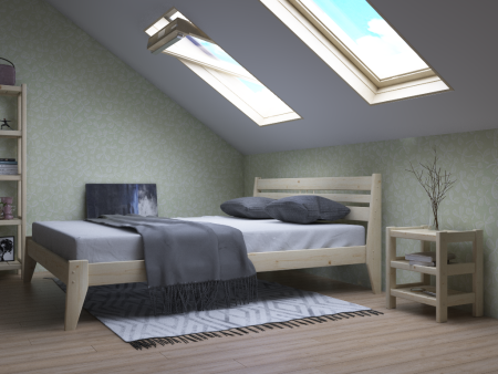 Кровать двуспальная 160х200 см деревянная в Скандинавском стиле, ХКС-05 Кровать двуспальная 160х200 см деревянная в Скандинавском стиле, ХКС-05