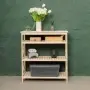 Этажерка Прованс Лайт широкая, 4 полки, 93х86х38 см, деревянная СП-33