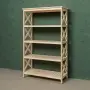 Стеллаж Прованс Лайт широкий, 5 полок, 141х86х38 см, деревянный СП-27