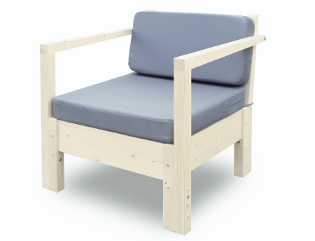 Кресло с подушками деревянное Лаунж, КМЛ-01