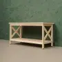 Тумба  Прованс Лайт широкая , 2 полки, 45х86х38 см, деревянная СП-42