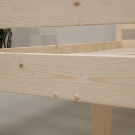 Кровать двуспальная 1800х2000 с изножьем из массива дерева в Классическом стиле, КК-12