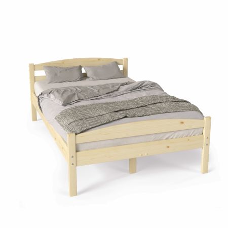 Кровать полутораспальная 1200х2000 с изножьем из массива дерева в Классическом стиле, КК-06