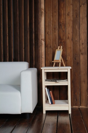 Тумба прикроватная в стиле Прованс , 3 полки, 61х40х40 см деревянная, ХСП-12