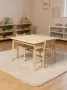 Детский Стол Большой и 2 стула деревянных, комплект на 2 ребенка (Столик 75х75см + 2 Стульчика), КМД-03