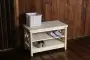 Тумба для обуви в стиле Прованс с сидением, 3 полки, 45х71х40 см деревянная, ХСП-14