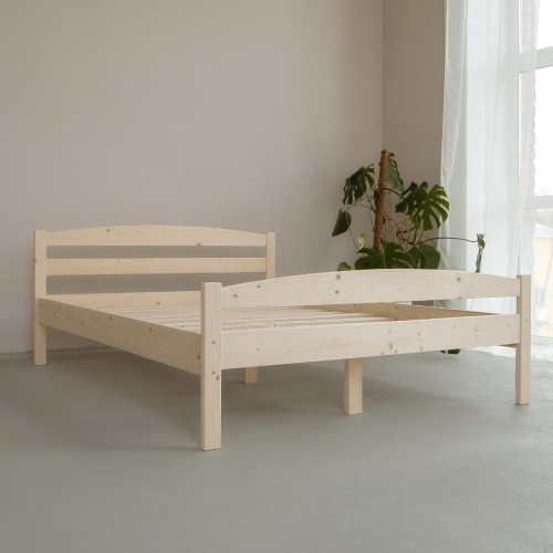 Кровать полутораспальная 1400х2000 изножьем из массива дерева в Классическом стиле, КК-08 Кровать полутораспальная 1400х2000 изножьем из массива дерева в Классическом стиле, КК-08