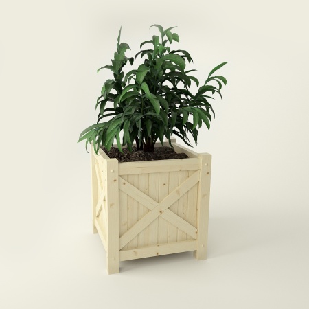 Кашпо 50х50х56 см в стиле Прованс (Ящик для цветов, Вазон из дерева) деревянный, ДК-12