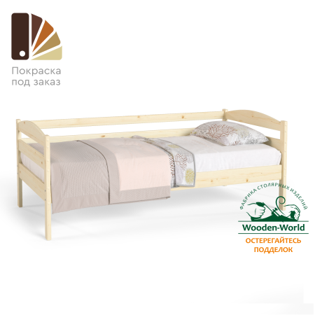 Кровать тахта 900х2000 из массива дерева в Классическом стиле, ККТ-04