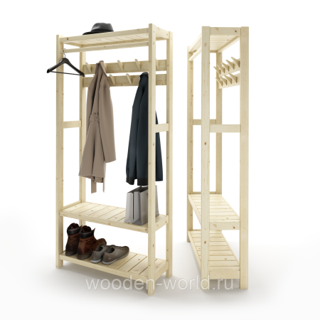 Прихожая Классик 194х91х35 см, деревянная, ХСКП-07