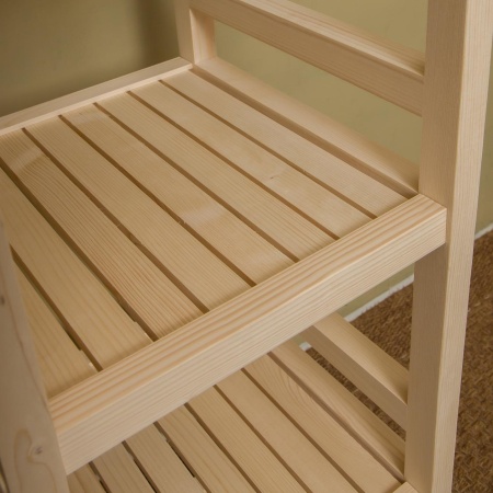 Стеллаж деревянный, этажерка 4 полки, 105 х 35 х 35 см, Универсальный, СУ-12