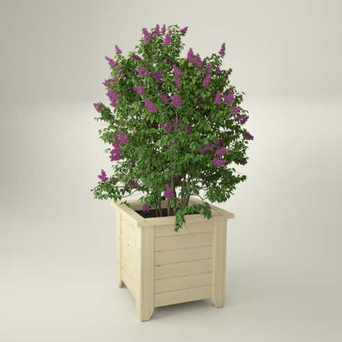 Кашпо 65х65х63 см в Скандинавском стиле (Ящик для цветов, Цветочник из дерева) деревянный, ДК-03