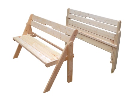 Скамейка складная 100 см деревянная, МС-02