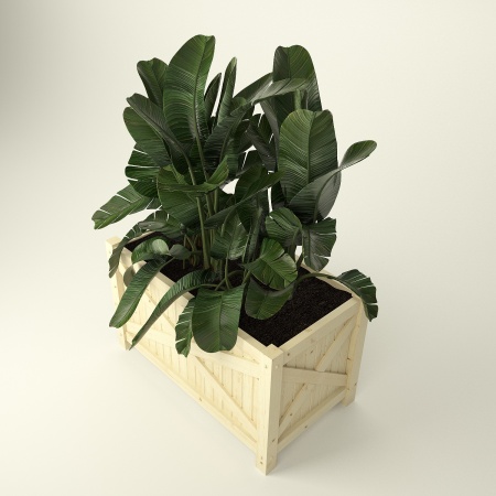 Кашпо 50х90х56 см в стиле Прованс (Ящик для цветов, Вазон из дерева) деревянный, ДК-15