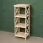 Этажерка Прованс Лайт узкая, 4 полки, 109х42х38 см, деревянная СП-32