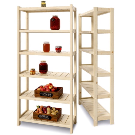 Стеллаж Классический 6 полок, 194х91х35 см, деревянный, ХСК-04
