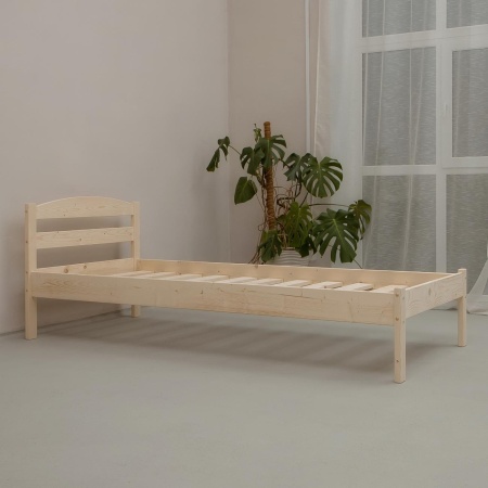 Кровать односпальная 900х2000 из массива дерева в Классическом стиле, КК-03