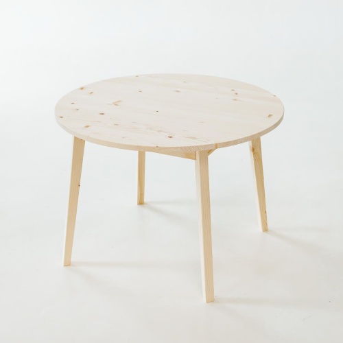 Столик журнальный круглый Сканди  75см деревянный, МО-46