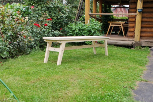 Лавка дачная деревянная 165 см, МР-12