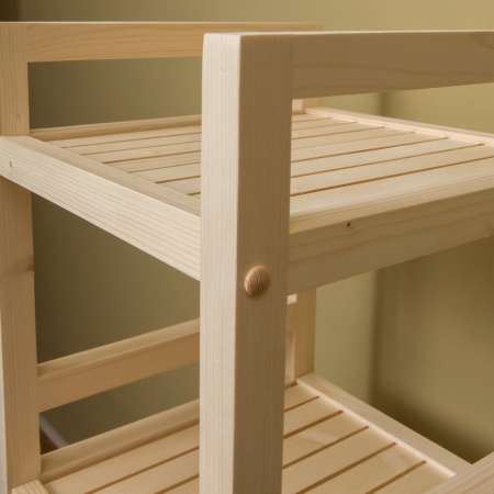 Стеллаж деревянный 6 полок, 165 х 35 х 35 см, Универсальный, СУ-06