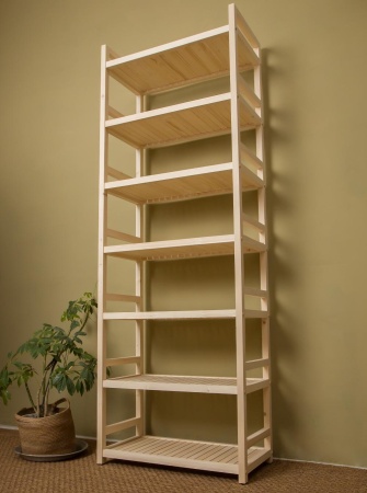 Стеллаж Универсальный 7 полок, 195х70х35 см, деревянный, СУ-01