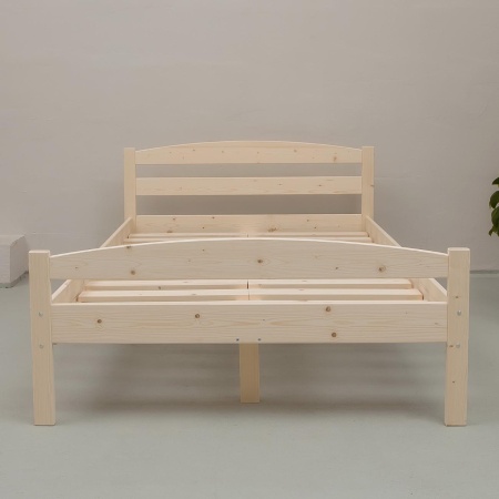 Кровать полутораспальная 1200х2000 с изножьем из массива дерева в Классическом стиле, КК-06