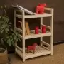 Стеллаж деревянный, этажерка 3 полки, 75 х 52 х 35 см, Универсальный, СУ-14