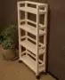 Этажерка узкая на колесиках деревянная, 4 полки, 105 х 52 х 17, Универсальная, СУ-32