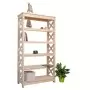 Этажерка в стиле Прованс широкая, 6 полок, 165х89х40 см деревянная, ХСП-04 Этажерка в стиле Прованс широкая, 6 полок, 165х89х40 см деревянная, ХСП-04