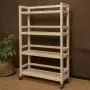 Этажерка на колесиках деревянная, 4 полки, 105 х 70 х 25, Универсальная, СУ-21