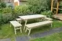 Стол дачный с продольными ногами 200 см деревянный, МР-09