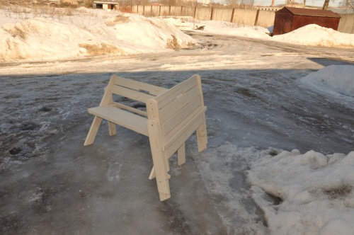 Скамейка (усиленная) складная 100 см деревянная, МСУ-02