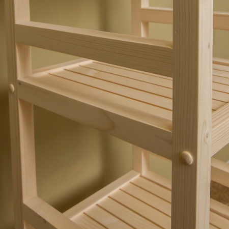 Стеллаж деревянный 6 полок, 165 х 35 х 35 см, Универсальный, СУ-06