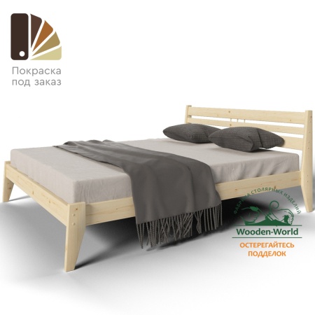 Кровать двуспальная 160х200 см деревянная в Скандинавском стиле, ХКС-05 Кровать двуспальная 160х200 см деревянная в Скандинавском стиле, ХКС-05