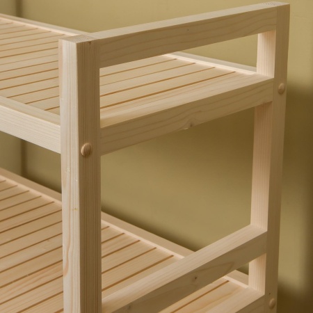 Стеллаж деревянный, тумба 2 полки, 45 х 70 х 35 см, Универсальный, СУ-16