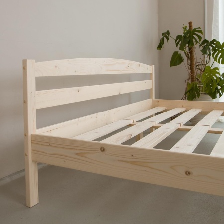 Кровать двуспальная 1800х2000 с изножьем из массива дерева в Классическом стиле, КК-12