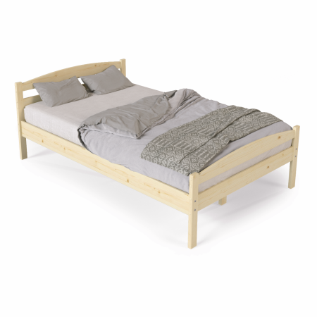 Кровать полутораспальная 1200х2000 с изножьем из массива дерева в Классическом стиле, КК-06