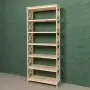 Стеллаж Прованс Лайт широкий, 7 полок, 205х86х38 см, деревянный СП-21
