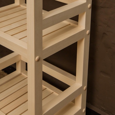 Тумба на колесиках деревянная, 3 полки, 75 х 35 х 25, Универсальная, СУ-26