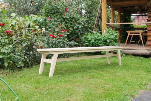 Лавка дачная деревянная 200 см, МР-13