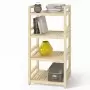 Стеллаж деревянный, этажерка 4 полки, 105 х 52 х 35 см, Универсальный, СУ-11