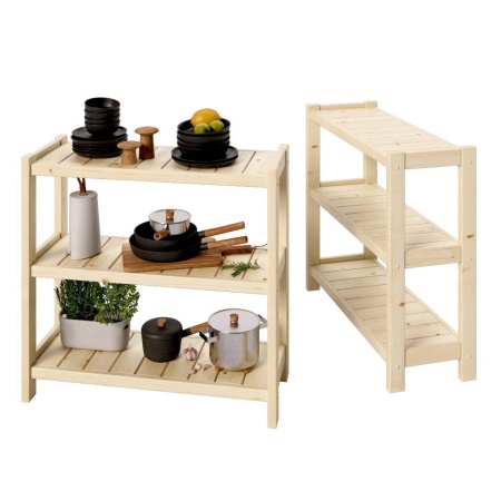 Стеллаж Классический, этажерка 3 полки, 86х91х35 см, деревянный, ХСК-13 Стеллаж Классический, этажерка 3 полки, 86х91х35 см, деревянный, ХСК-13