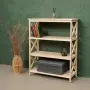 Этажерка Прованс Лайт широкая, 4 полки, 109х86х38 см, деревянная СП-30