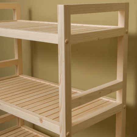 Стеллаж деревянный, этажерка 5 полок, 135 х 70 х 35 см, Универсальный, СУ-07