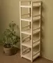Стеллаж деревянный, этажерка 5 полок, 135 х 35 х 35 см, Универсальный, СУ-09